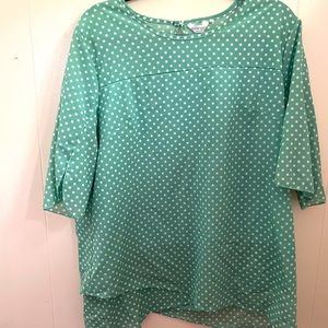 Meaveor Blue Polka Dot Dress Shirt